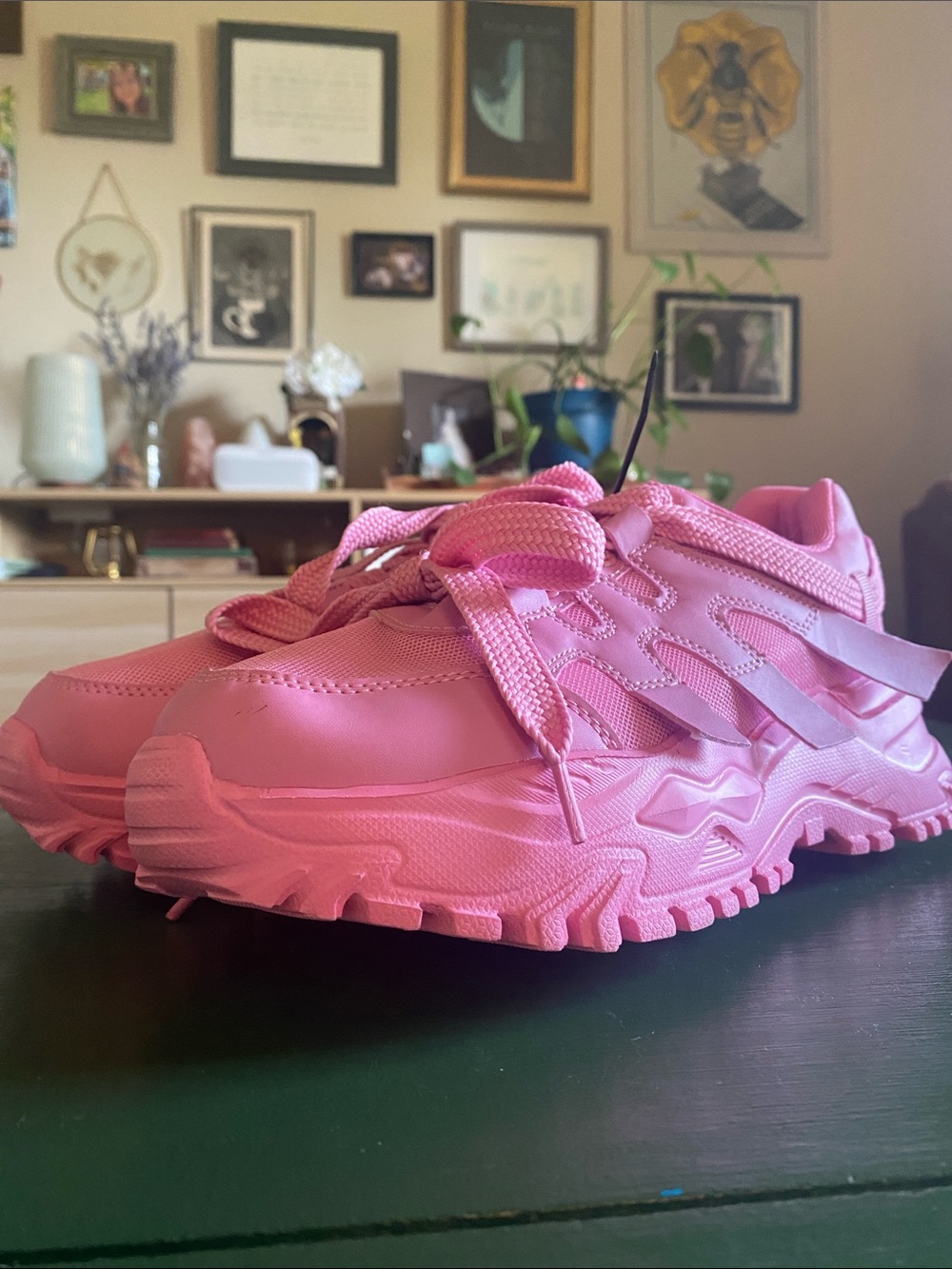 Women’s Pink Chunky Fashion Sneakers